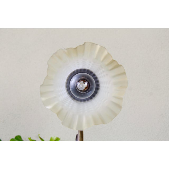 Glass Vintage Art Nouveau Tulipano Table Lamp, Italy, 1980s For Sale - Image 7 of 10