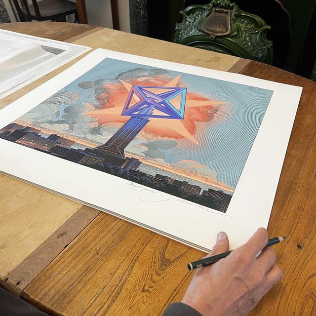 Contemporary François Schuiten and Laurent Durieux, On the Shoulders of Giants, 2026, Pigment Print For Sale - Image 3 of 4
