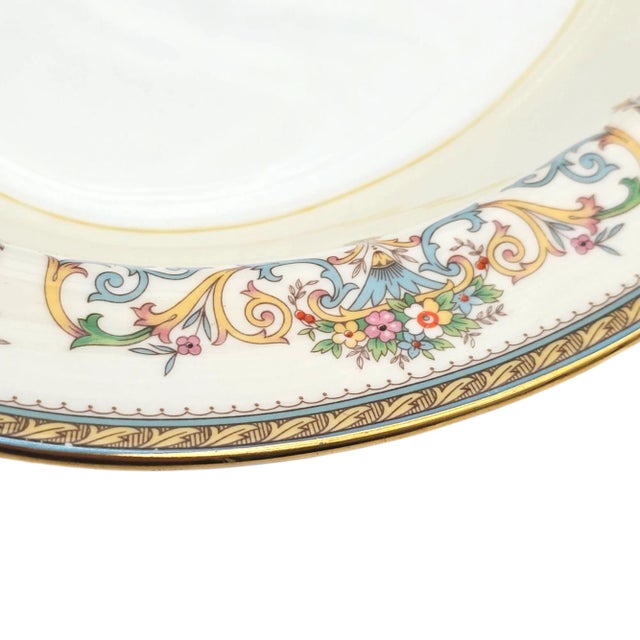 Ceramic Aynsley Henley Floral Bone China Oval Serving Bowl England Set of 2 10.75" For Sale - Image 7 of 10