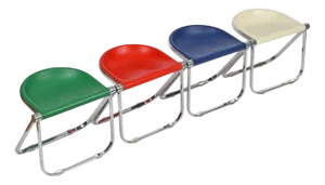 Italian Pluff Folding Stools by G. Piretti for Anonima Castelli, 1960s, Set of 4
