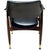 Mid-Century Modern Sculptural Walnut Barrel Back Armchair W/ Brass Accents For Sale - Image 4 of 6