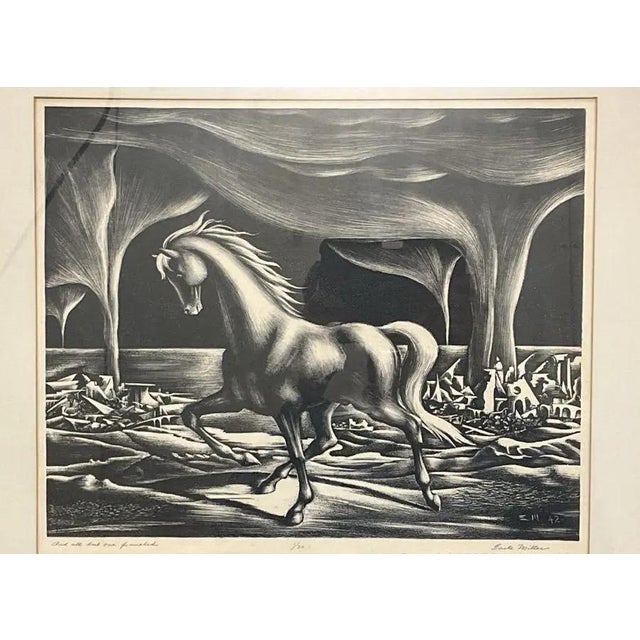 Signed/framed WPA Surrealist Post-War Lithograph 1/30 pencil signed/title in the lower margin. 24/30 of same sold in June...