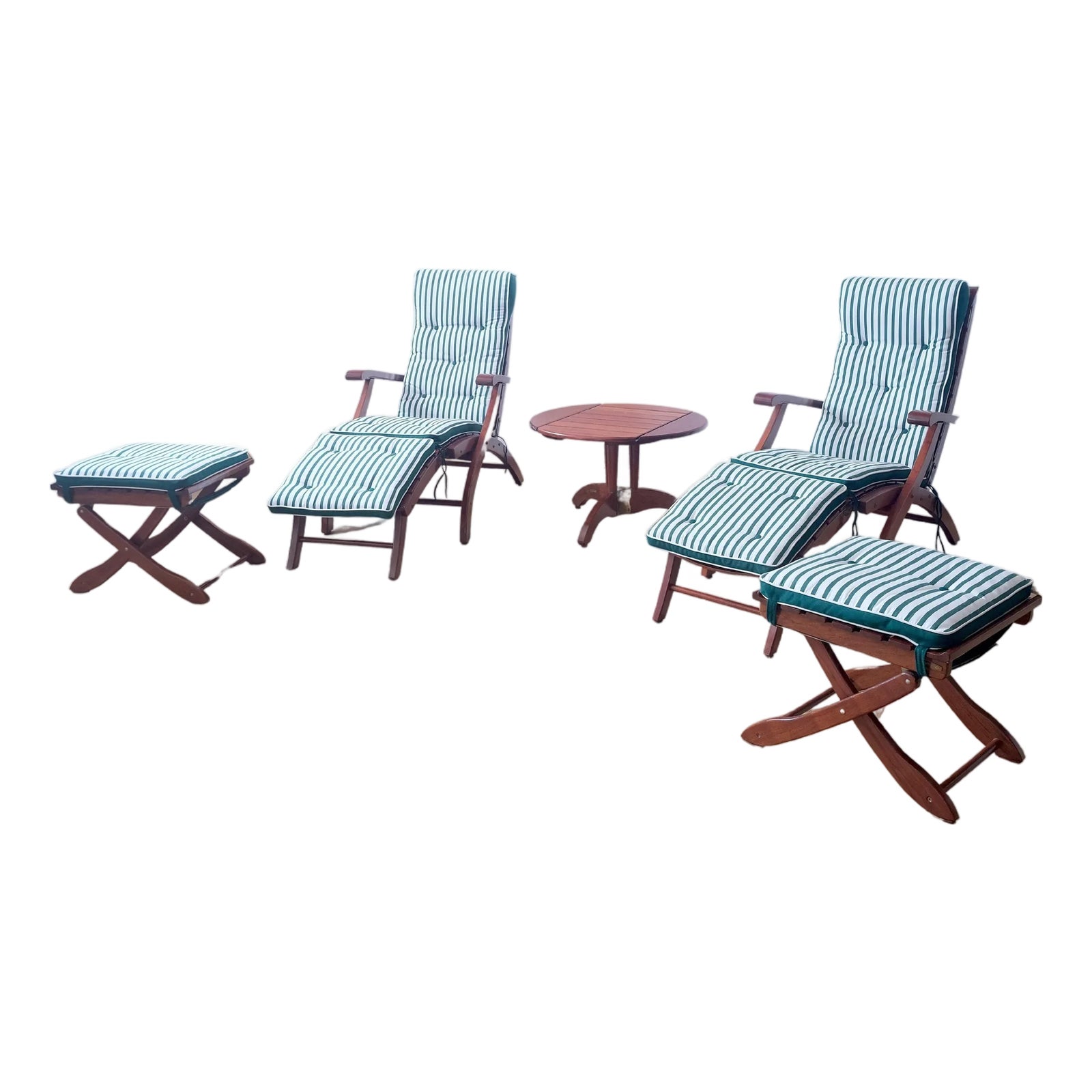 Tricomfort Made in France SOLID Rosewood Lounge Chairs Ottomans Coffee ...