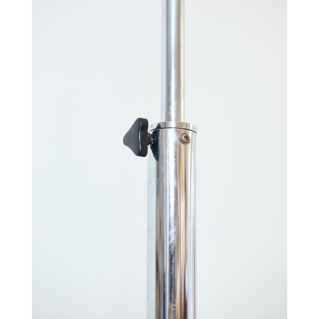 Mid-Century Modern German Chrome Floor Lamp with Marble Base, 1980s For Sale - Image 3 of 5
