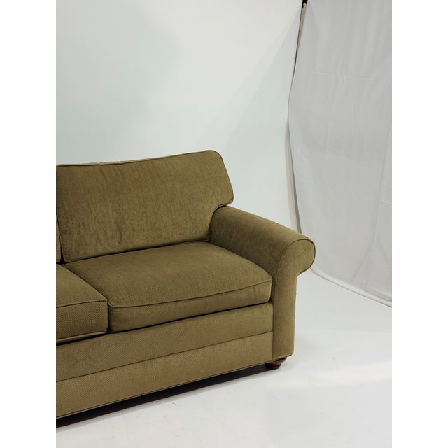 Textile Ethan Allen Two-Seat Upholstered Fabric Sofa For Sale - Image 7 of 11
