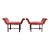 Antique Chippendale Window Benches, Mahogany & Leather, England, 1940s For Sale