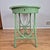 Wood Early 20th Century Celery Green Painted Wicker Oval Sofa Console Table Desk Vanity For Sale - Image 7 of 11
