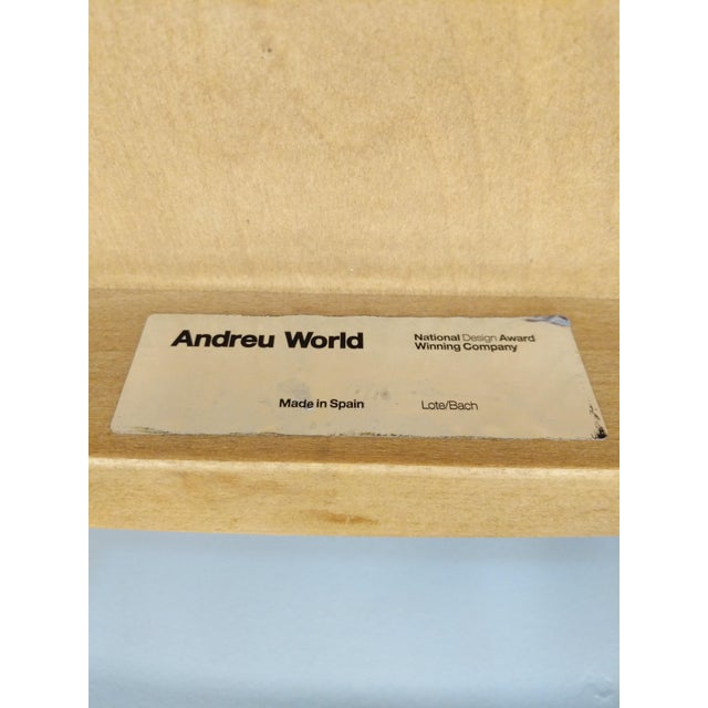 Set of 6 Beech Dining Chairs by Andreu World For Sale - Image 9 of 10