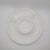 Vintage p.v. France White Majolica Artichoke Plates Floral Embossed Relief - Set of 5 For Sale - Image 4 of 17