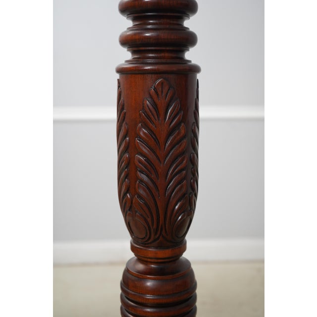 Brown Pennsylvania House Cherry Carved King Size Poster Bed For Sale - Image 8 of 18