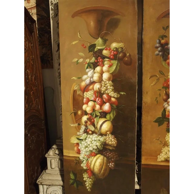 Italian Tall Antique Italian Still Life Paintings, Circa 1900 - A Pair For Sale - Image 3 of 13