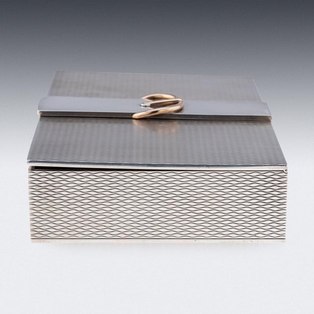 Vintage 20th Century French Silver Cigar Box from Hermès, 1970s For Sale - Image 14 of 18