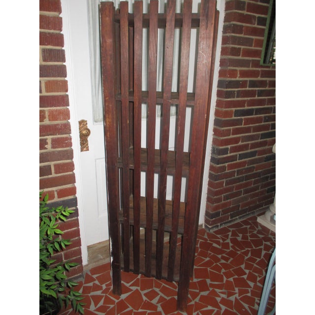 Early 1900s Antique Arts and Craft Mission Solid Oak Bookcase For Sale - Image 4 of 12