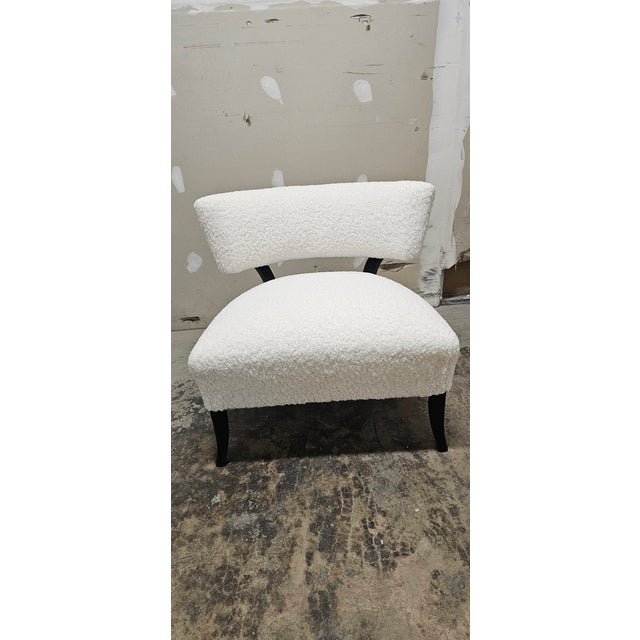 White One Slipper Chair in the Style of Billy Haines For Sale - Image 8 of 18