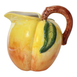 Midcentury Italian Majolica Peach Jug