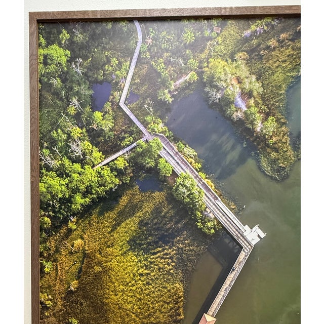 Aerial View of Dock, Framed Photograph, Artist Tom Schifanella For Sale - Image 4 of 11