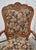Vintage Pair of Thomasville Carved Tuscan Style Arm Chairs W/Floral Fabric For Sale - Image 9 of 11