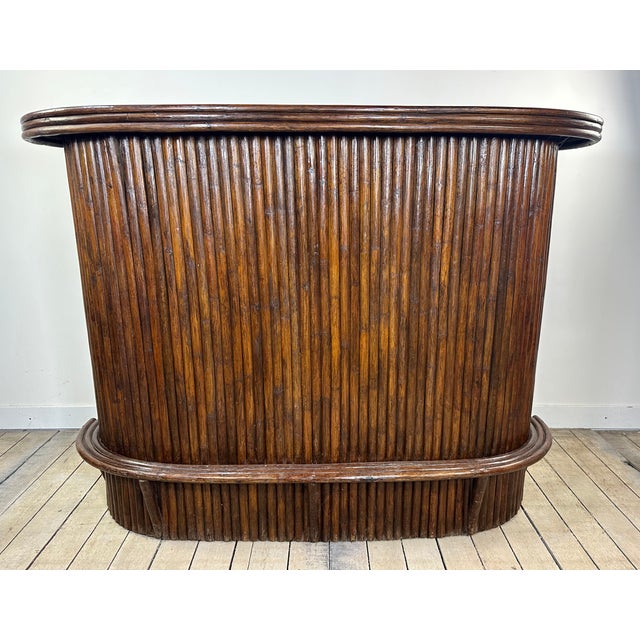 Brown Vintage Bamboo Bar, 1970s For Sale - Image 8 of 13