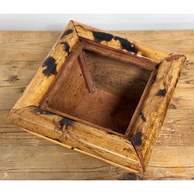 Vintage Scorched Bamboo and Cane Planter For Sale In Kansas City - Image 6 of 7