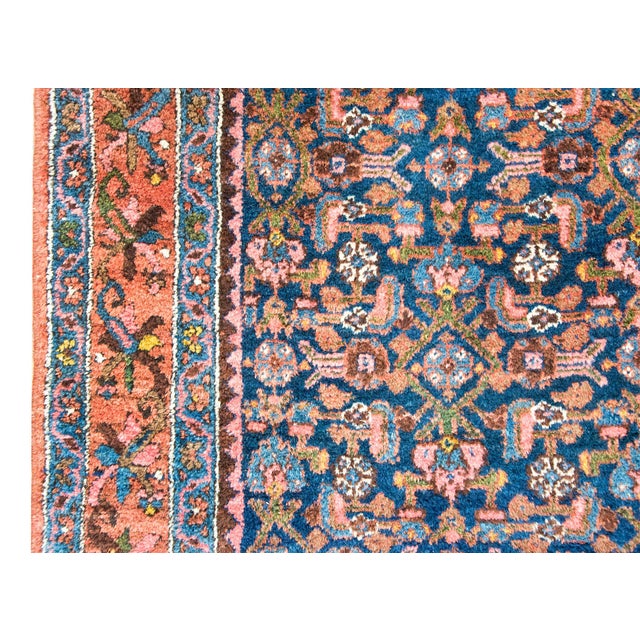 Navy Blue Early 20th Century Persian Malayer Rug For Sale - Image 8 of 15