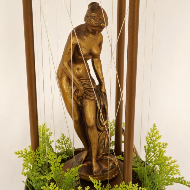 Rare Vintage 1970s Tabletop Johnson Greek Goddess Oil Rain Lamp With Shade For Sale In Phoenix - Image 6 of 13