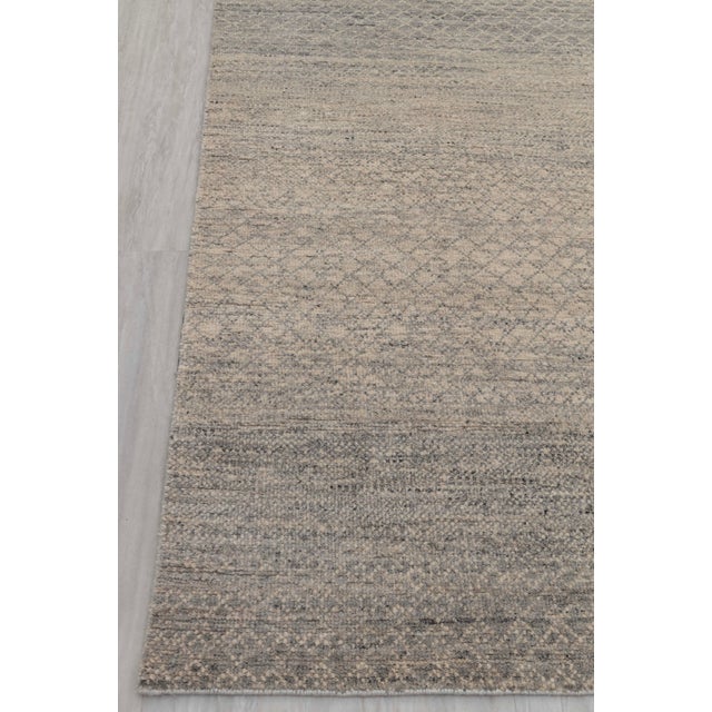 8' x 10' Savannah Hand Knotted Modern Cream Grey Wool & Silk Rug For Sale - Image 11 of 16