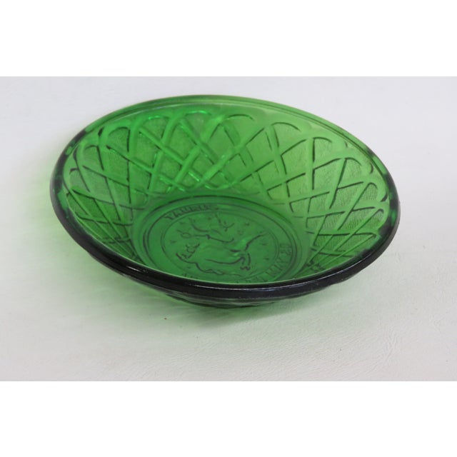 1970s Indiana Glass Co Zodiac Bowl Taurus Star Sign Dish 1970s Astrology Decor 4993b For Sale - Image 5 of 9