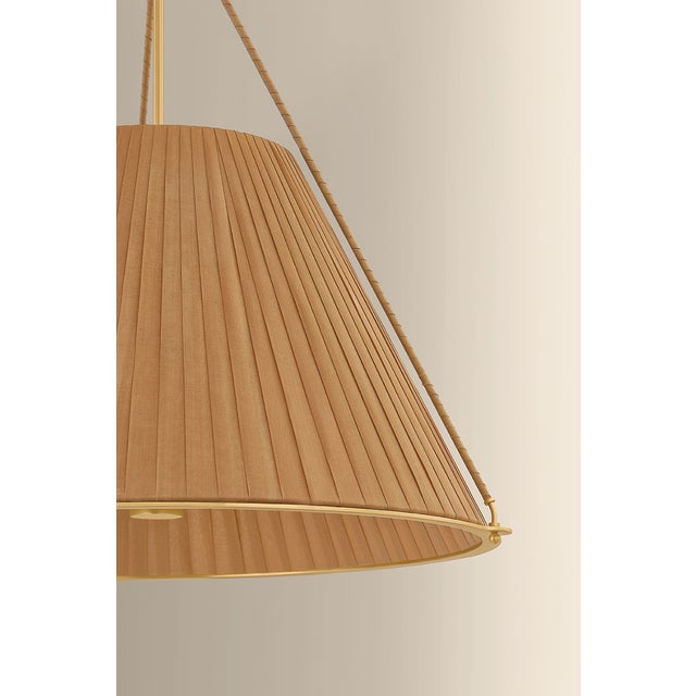 2020s Hudson Valley Lighting Sunside 26 in. 4 Light Pendant in Aged Brass Finish For Sale - Image 5 of 8