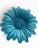 Striking vintage turquoise-blue art glass bowl in a dramatic sculptural sunflower form. The shallow, wide silhouette...