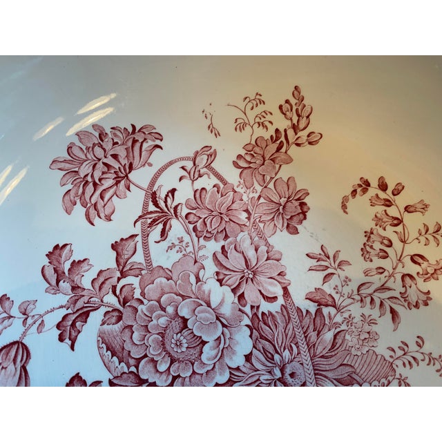 Mid 19th Century Vintage Pink Royal Staffordshire Clarice Cliff Massive Serving Bowl For Sale - Image 5 of 12