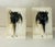 Gorgeous pair of horse heads ceramic handpainted bookends , made in Japan