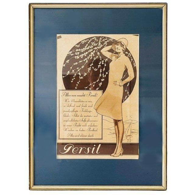 Vintage Art Deco Framed Persil Advertising, 1920s For Sale - Image 6 of 6