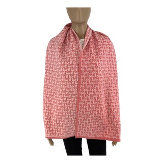 Christian Dior Paris Pink Large Scarf For Sale