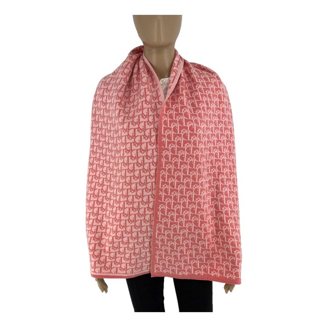 Christian Dior Paris Pink Large Scarf For Sale