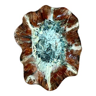 Vintage Organic Form Ceramic Dish For Sale