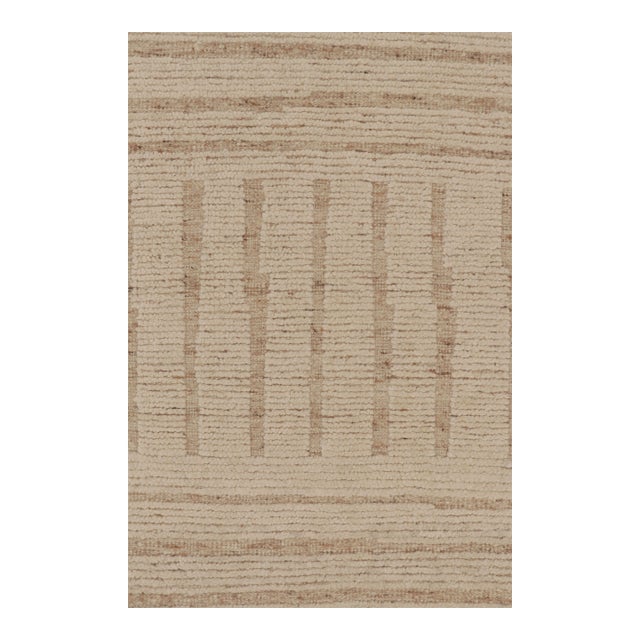 Rug & Kilim’s Oversized Contemporary Textural Rug in Beige-Brown Tones For Sale