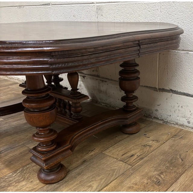Antique French Henry II Renaissance Walnut Center Coffee Cocktail Table For Sale - Image 14 of 15