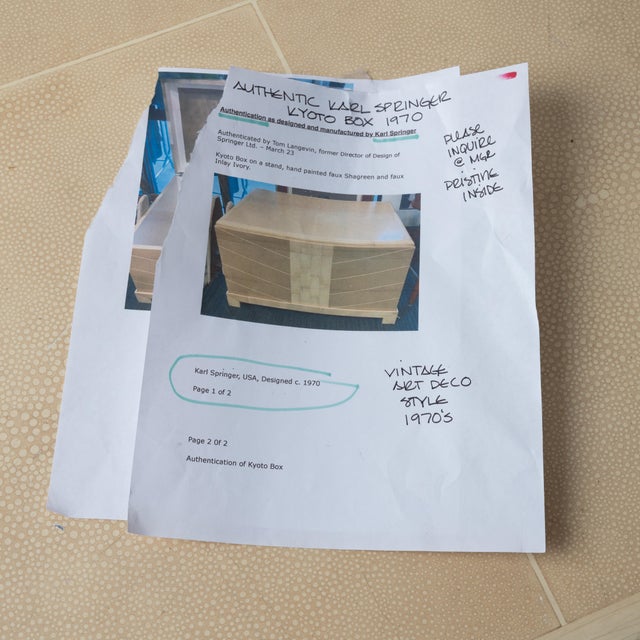 Karl Springer Kyoto Box on Stand, c.1970 For Sale - Image 12 of 12