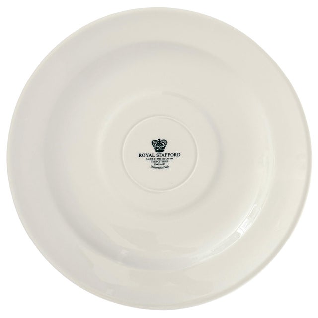 Royal Stafford English Brown Transferware Ducks & Acorns Thanksgiving Dinner Plates - Set of 12 For Sale In San Diego - Image 6 of 6