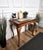 Beautiful Italian desk writing table, in beautiful veneer burl wood forming great decors from different veins, with the...
