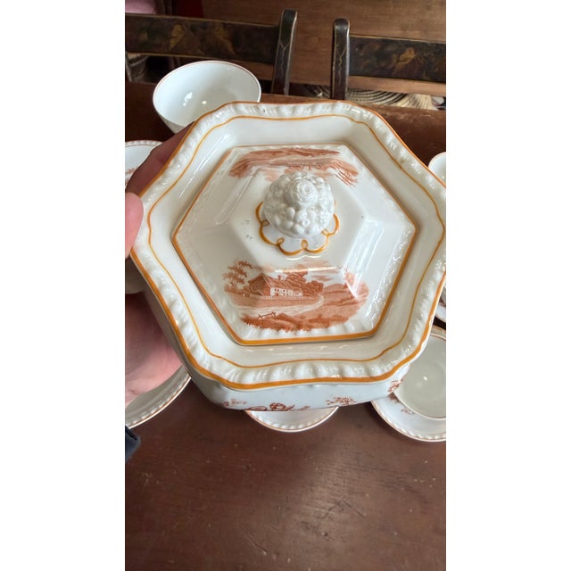 Rare Antique English Bone China Bat Printed Tea Service, by Ridgway, Pattern 1684/2, Circa 1830s - 22 pcs For Sale - Image 12 of 18