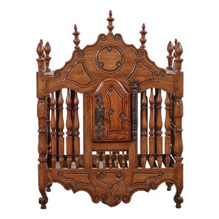 Mid 19th Century A French Provincial Beechwood Panetiere For Sale