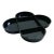Large 14" Dansk Divided Black Plastic Tray by Gunnar Cyren For Sale