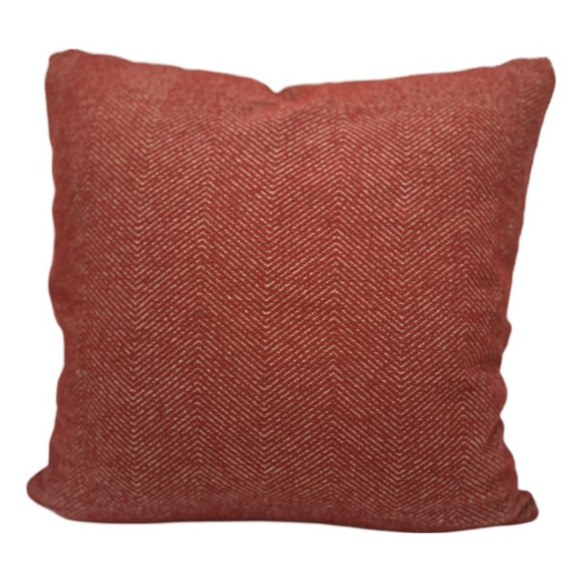 P/Kaufmann Balfour Decorative Throw Pillow Cover in Crimson For Sale