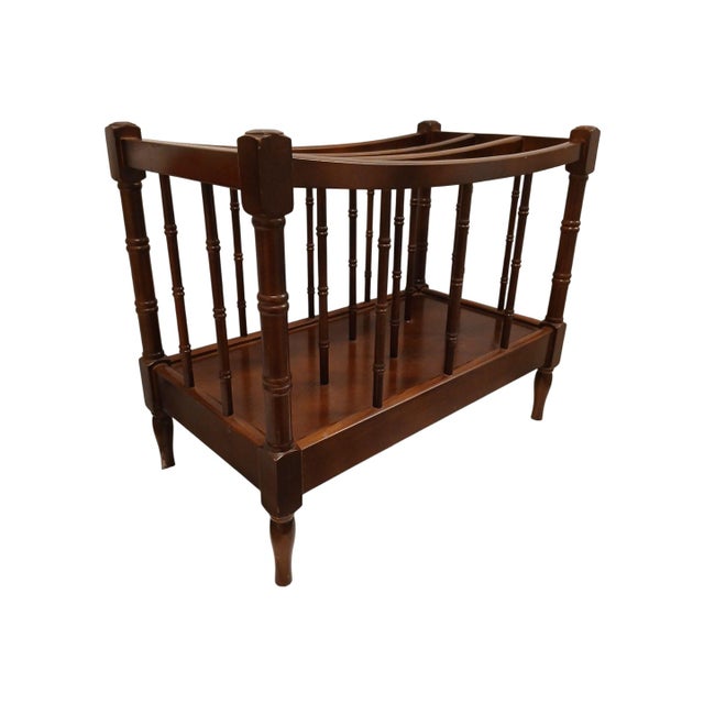 Vintage Canterbury Magizine Music Rack Colonial Wood Walnut Brown Granny Cottage 3 Rack This Vintage Canterbury Music...