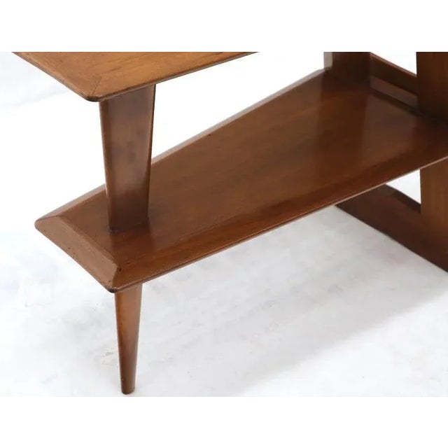 Wedge Shape Magazine Rack Stand End Side Table For Sale - Image 11 of 13