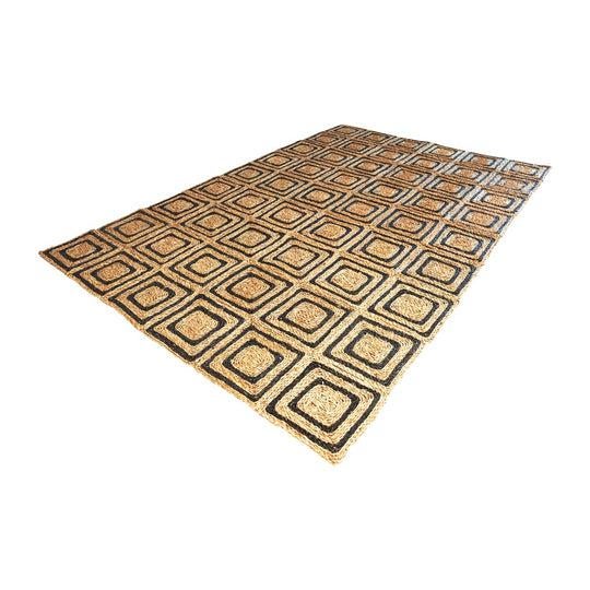Coastal Rush House for Chairish Meridian Seagrass Rug - Natural/Black, 8' x 10' For Sale - Image 3 of 7