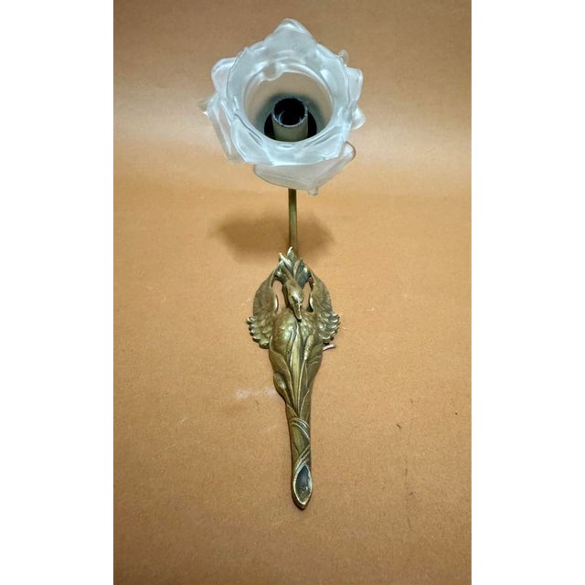 Art Deco Bronze Wall Light by Charles Ranc, 1920s For Sale - Image 6 of 8