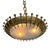 Spanish 1960s Brutalist Gilt Metal Nail Design Sunburst Ceiling Fixture For Sale