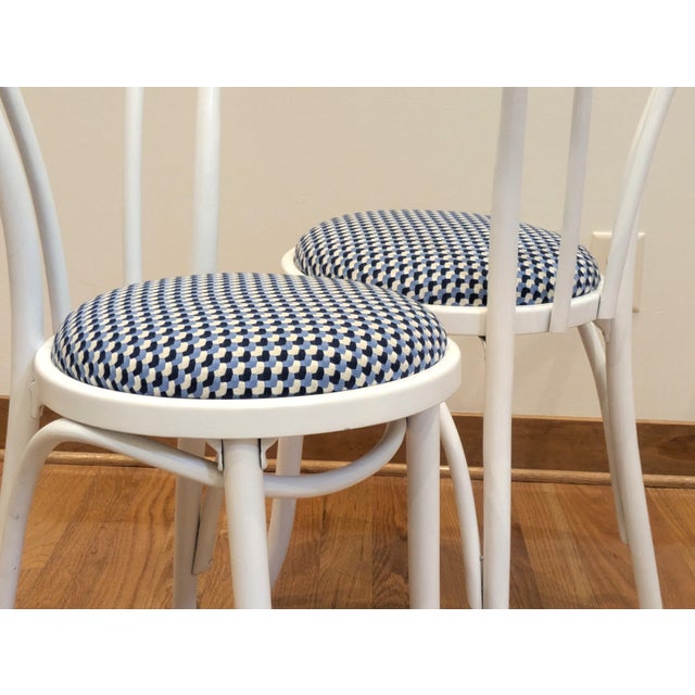 Wood White Bentwood Cafe Chairs - A Pair For Sale - Image 7 of 11
